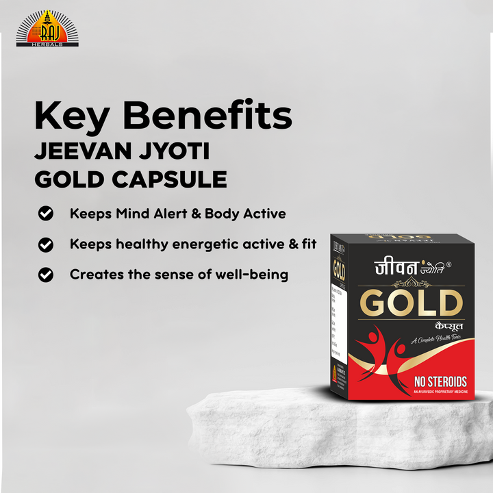 Jeevan Jyoti Gold Capsule - Pack of 2 Boxes | Vitality & Energy Booster