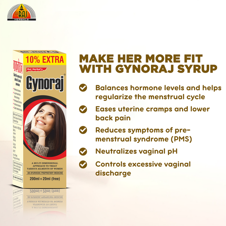 Gynoraj Syrup - Pack of 3 Bottles | Ayurvedic Menstrual Health Support