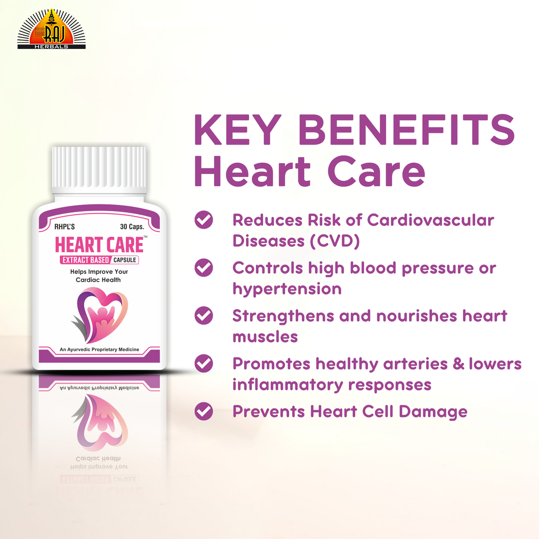 Heart Care Capsule - Pack of 1 Bottle | Herbal Heart Health Support