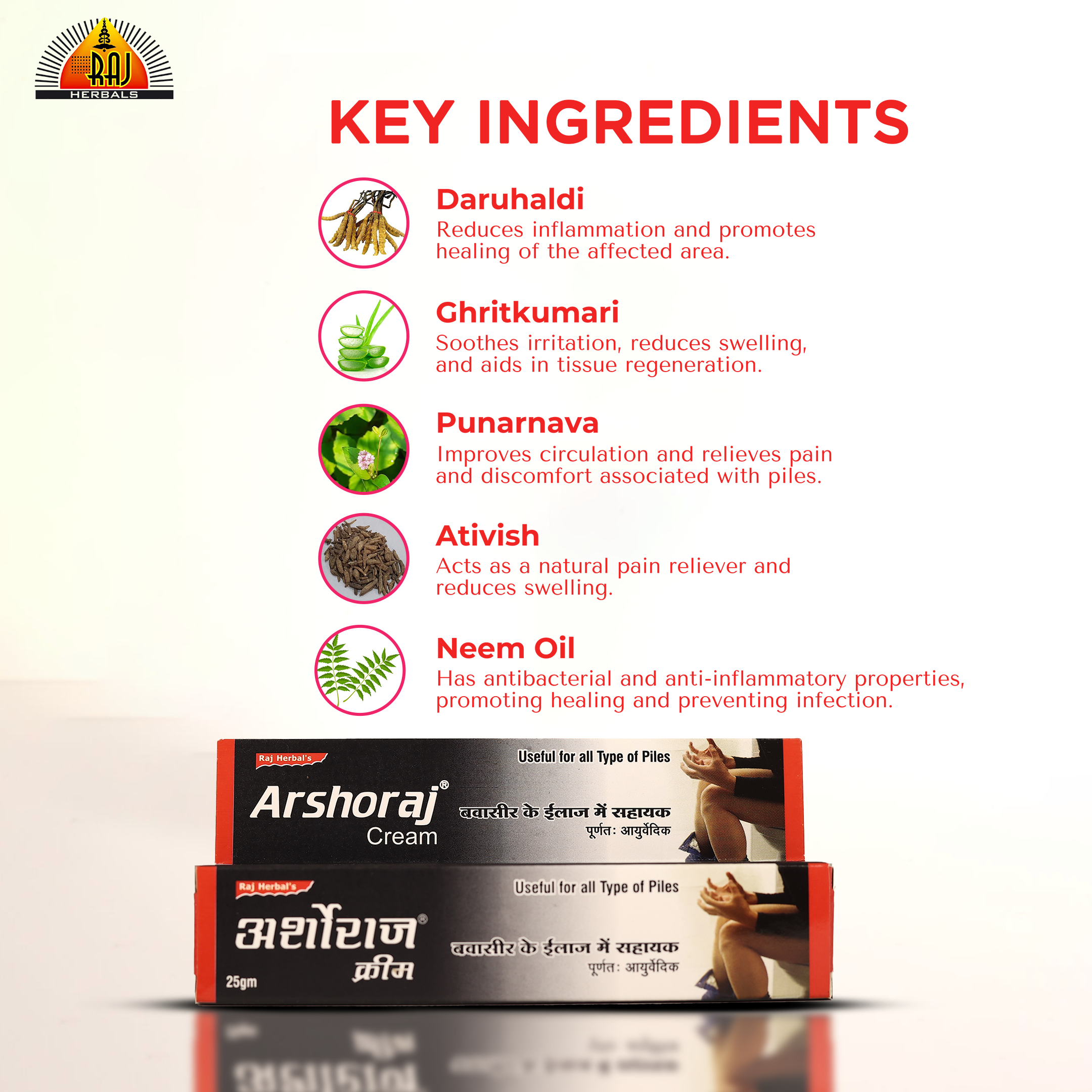 Shri Brahma Sutra Arshoraj Cream | Ayurvedic Relief for Piles, Hemorrhoids, Pain & Itching Treatment view 3