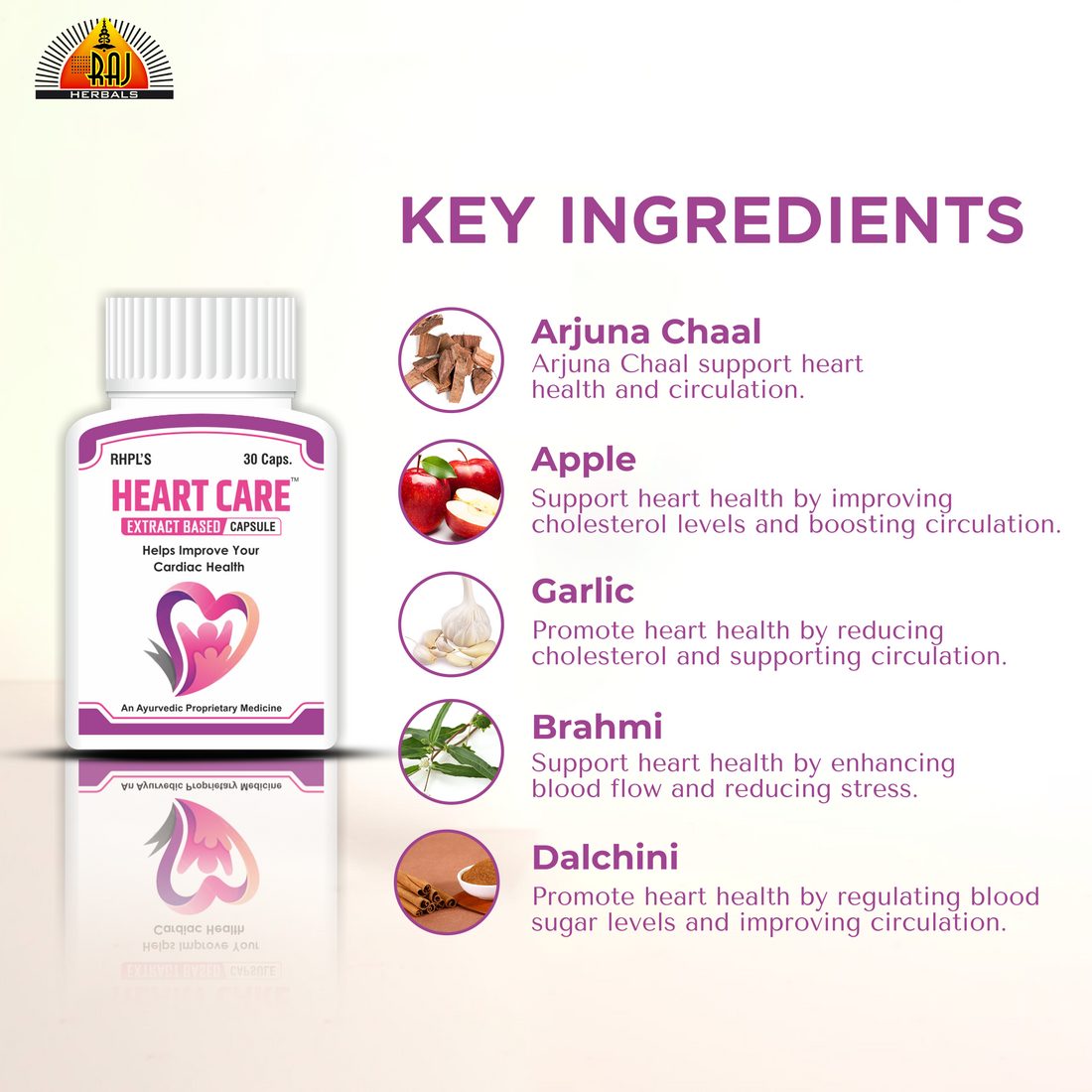 Heart Care Capsule - Pack of 1 Bottle | Herbal Heart Health Support