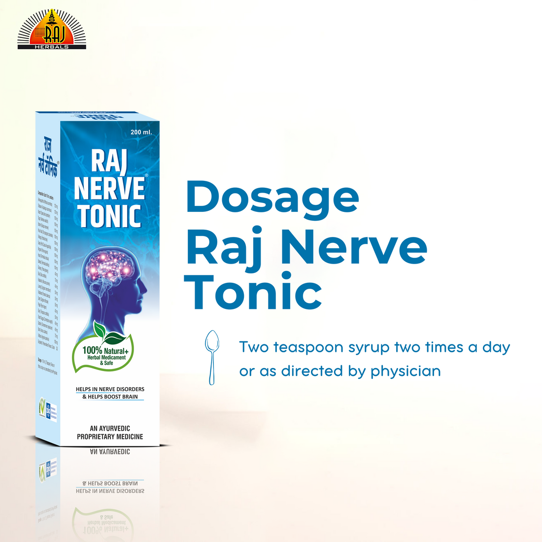 Raj Nerve Tonic - Pack of 2 Bottles |  Herbal Support for Stress & Memory