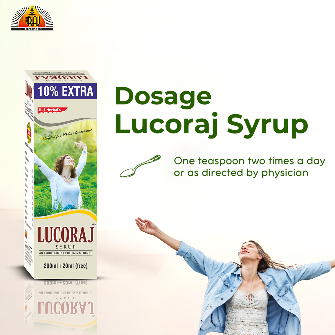 Lucoraj Syrup - Pack of 3 Bottles | Natural Leucorrhea Relief for Women