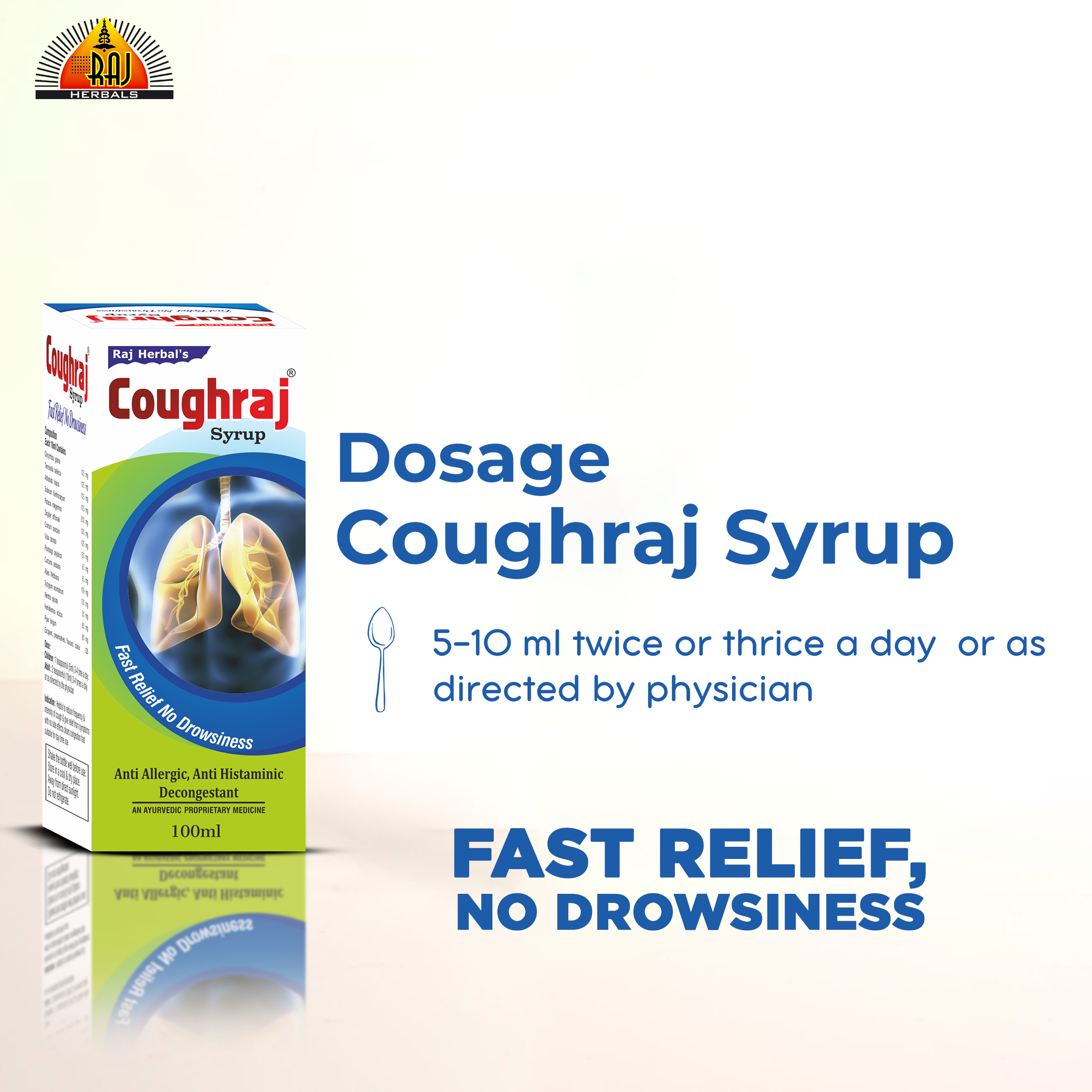 Coughraj Syrup – Pack of 4 Bottles | Ayurvedic Relief for Cough, Cold & Congestion