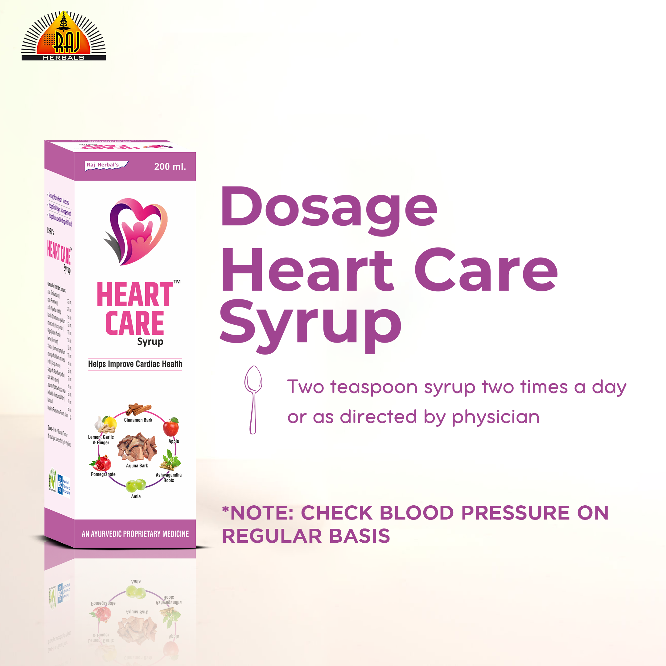 Heart Care Syrup - Pack of 2 Bottles | Herbal Heart Health Support