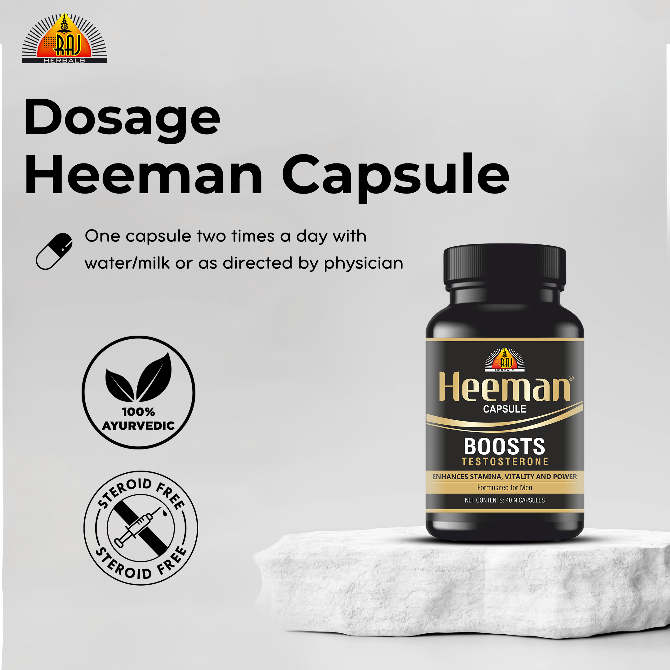 HEEMAN CAPSULE- PACK- 40 CAPSULES | Natural Men’s Sexual Health Support
