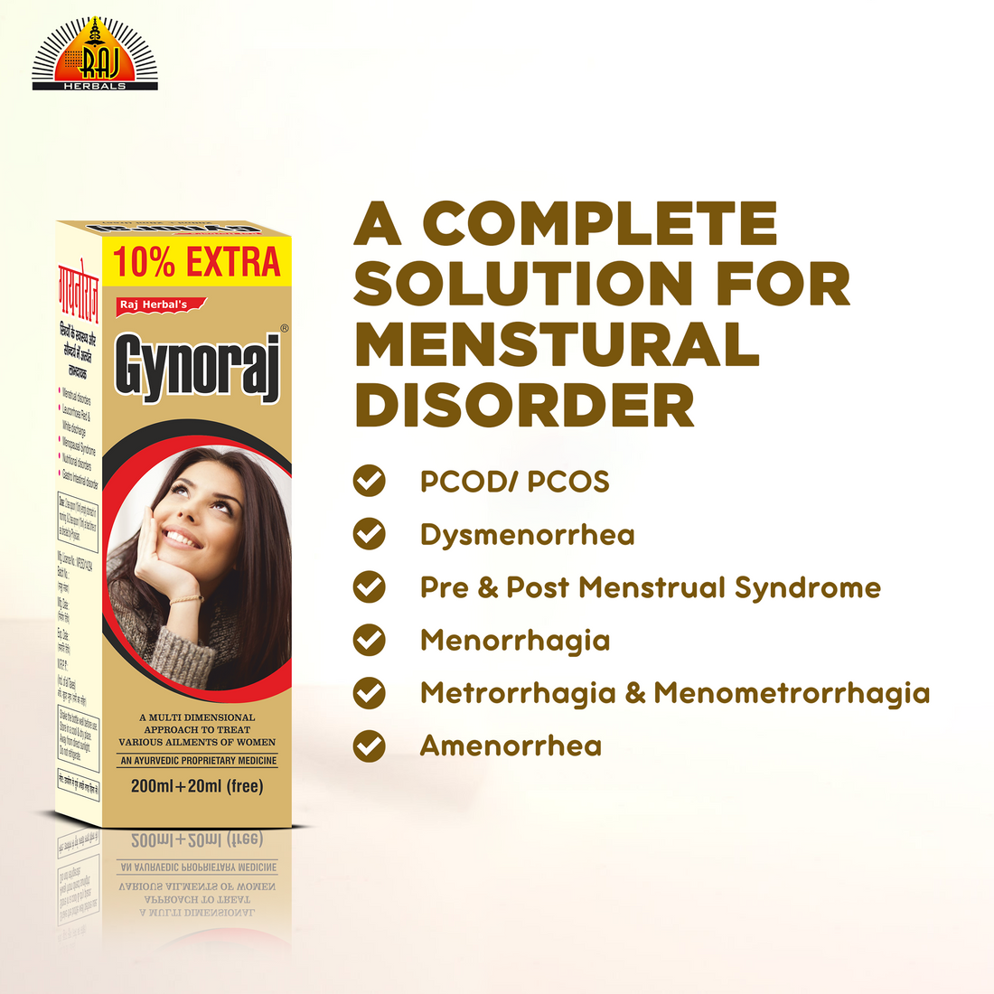 Gynoraj Syrup - Pack of 3 Bottles | Ayurvedic Menstrual Health Support