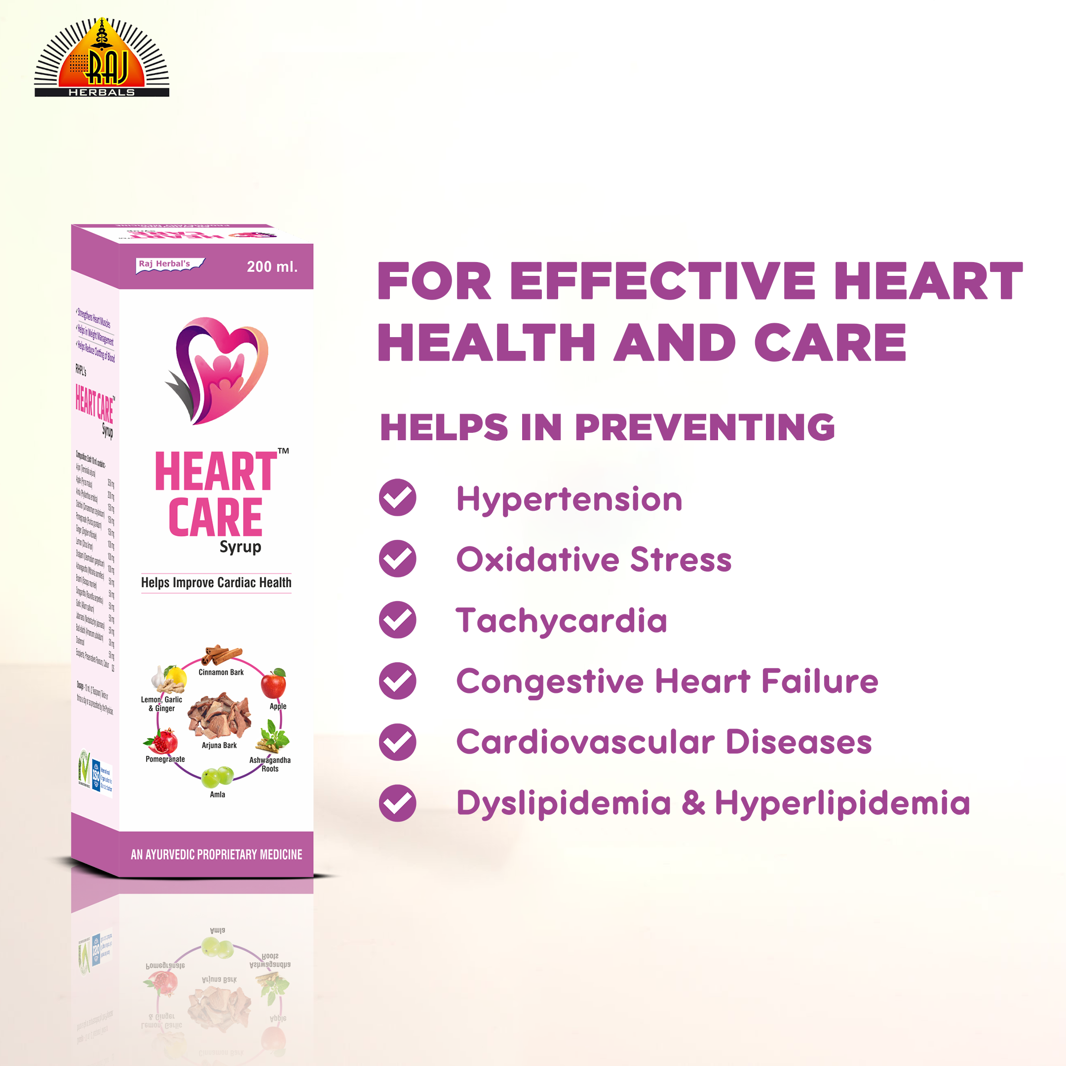 Heart Care Syrup - Pack of 2 Bottles | Herbal Heart Health Support