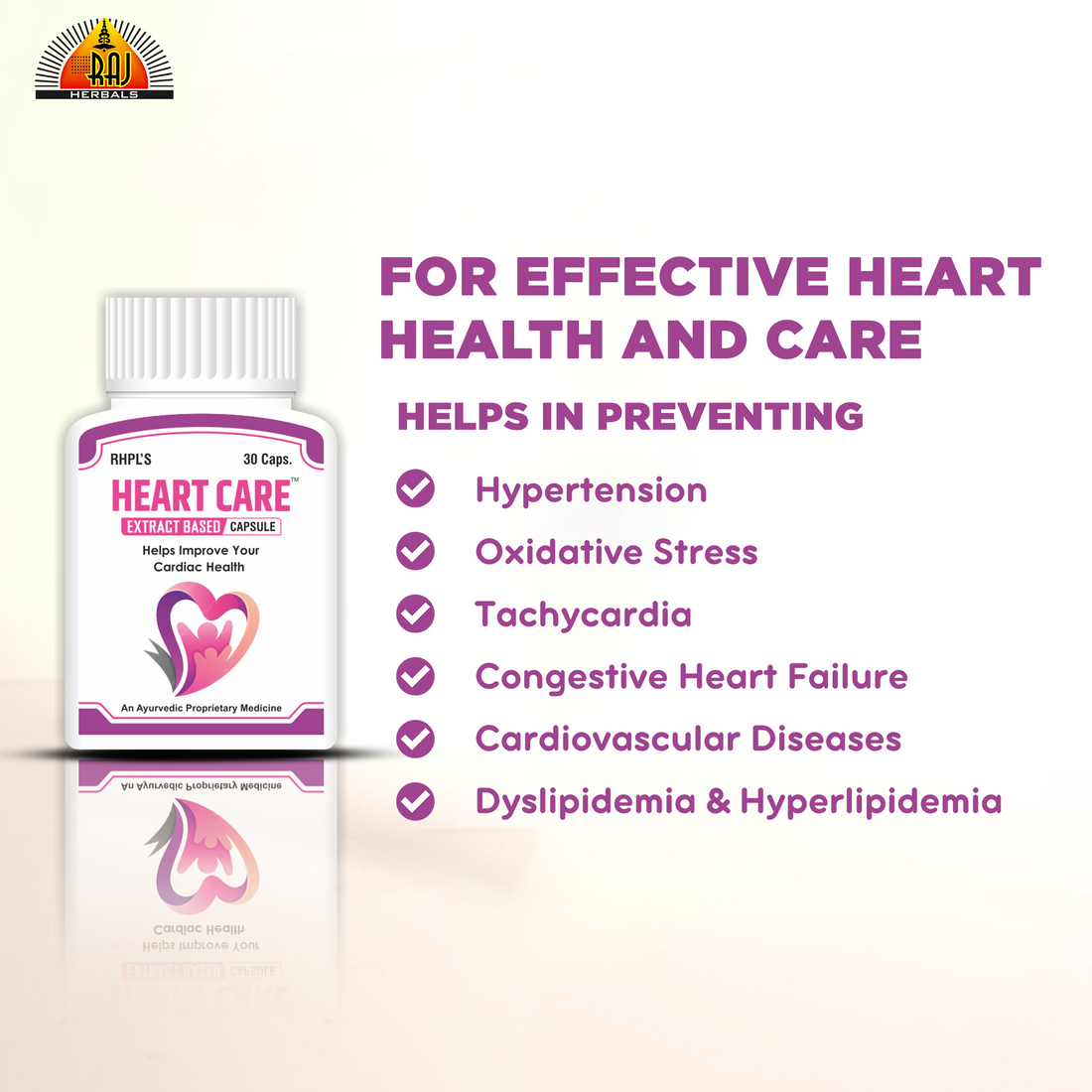 Heart Care Capsule - Pack of 1 Bottle | Herbal Heart Health Support