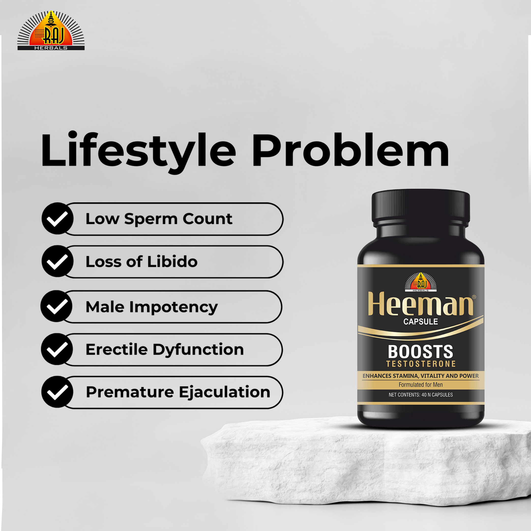 HEEMAN CAPSULE- PACK- 40 CAPSULES | Natural Men’s Sexual Health Support