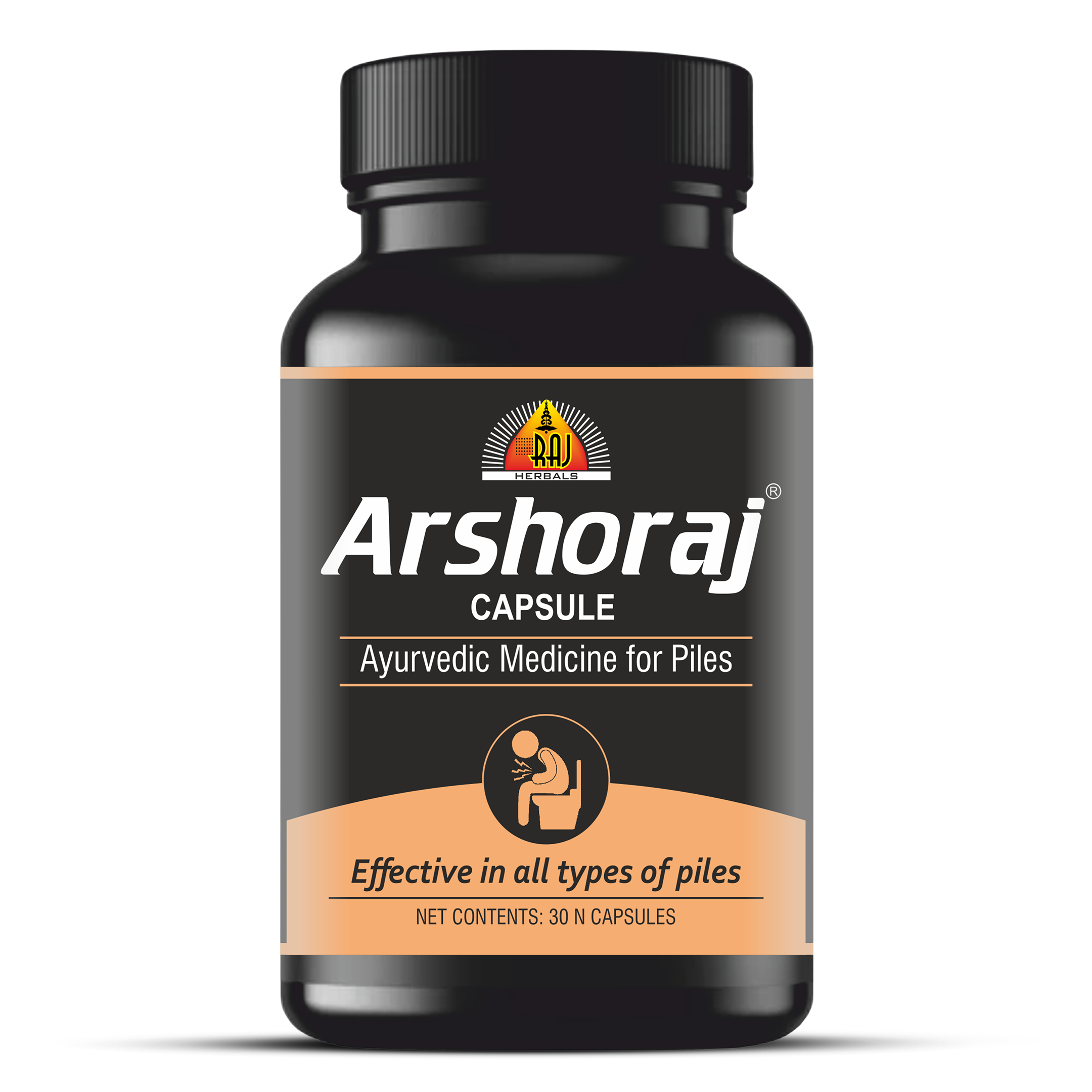 ARSHORAJ CAPSULE- PACK- 30 CAPSULES | Ayurvedic Remedy for Piles & Hemorrhoids