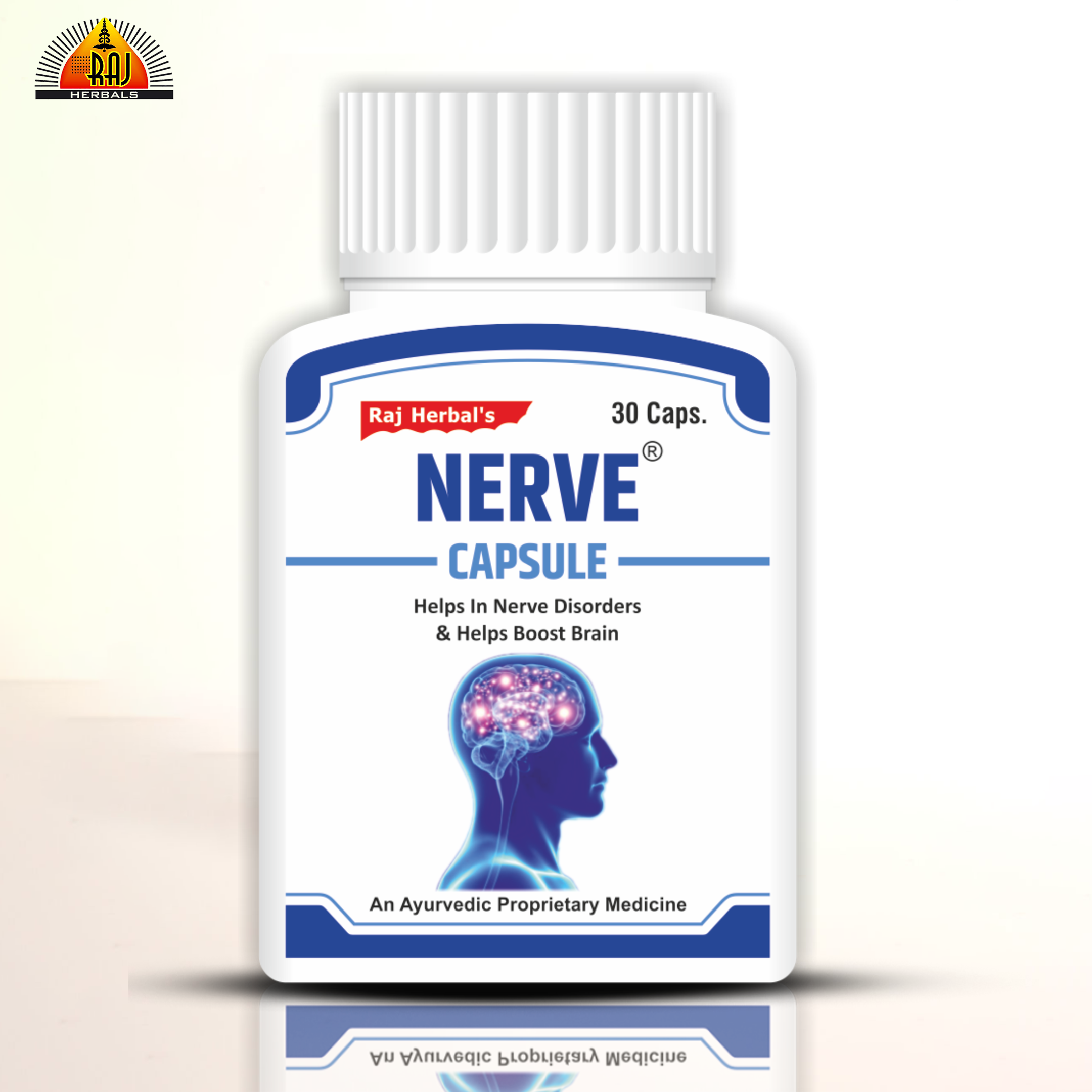 RHPL's Nerve Capsule – Pack of 1 Bottle | Herbal Support for Stress & Memory
