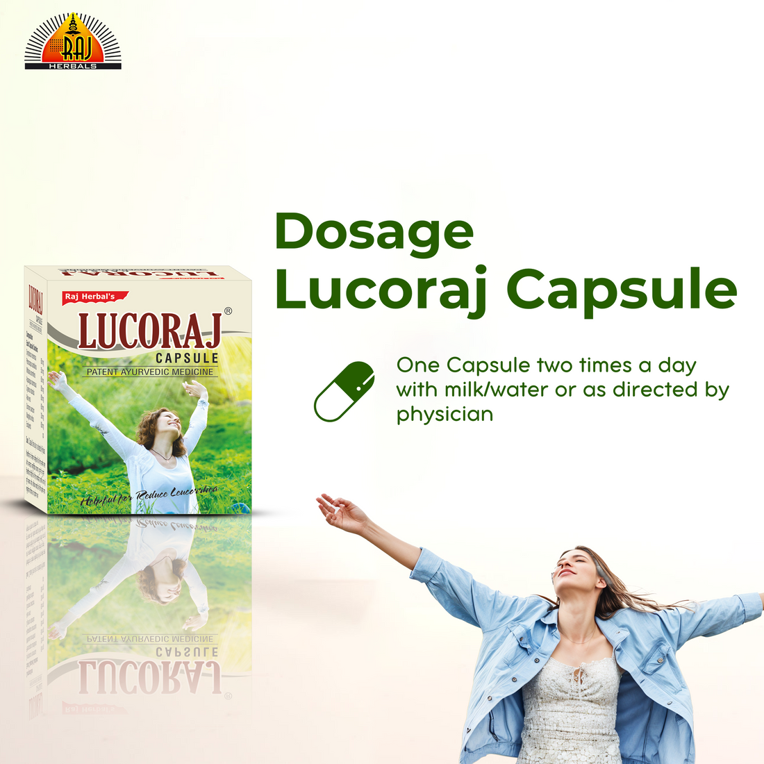 Lucoraj Capsule - Pack of 4 Strips | Natural Leucorrhea Relief for Women