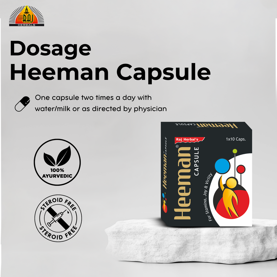 Heeman Capsule - Pack of 4 Strips | Natural Men’s Sexual Health Support