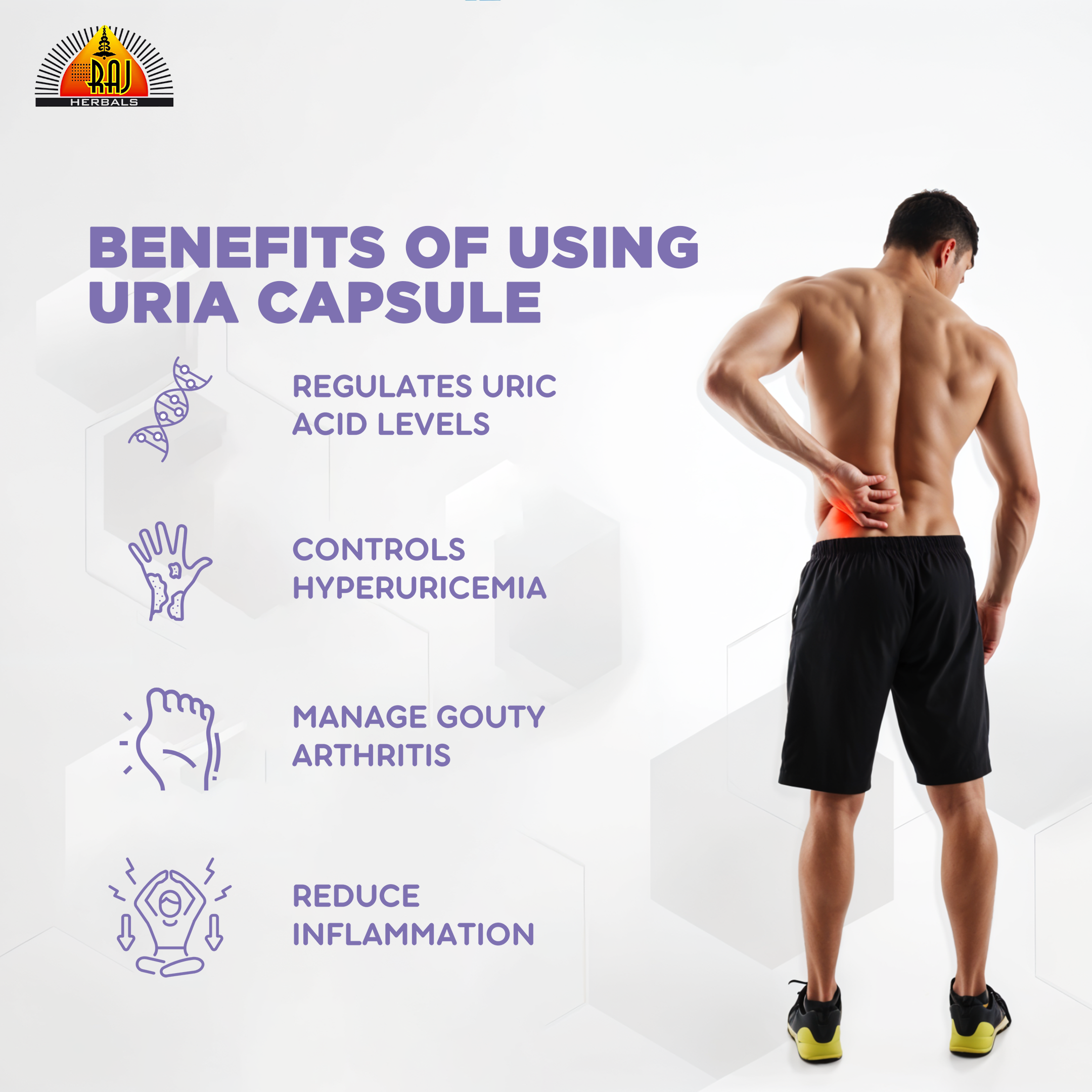 Reduce UA Capsule - Pack of 6 Strips | Natural Relief for Uric Acid & Joint Pain