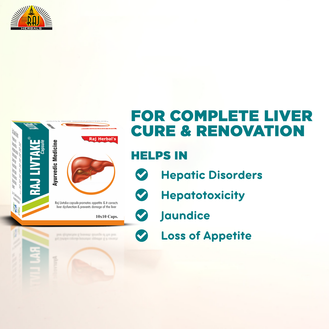 Raj Livtake Capsule - Pack of 5 Strips | Ayurvedic Liver Health Support