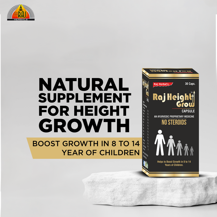 Raj Height Grow Capsule - Pack of 2 Bottles | Height Growth Supplement