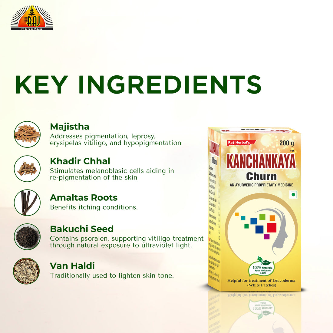 Kanchankaya Churn - Pack of 1 Bottle | Ayurvedic Solution for Vitiligo