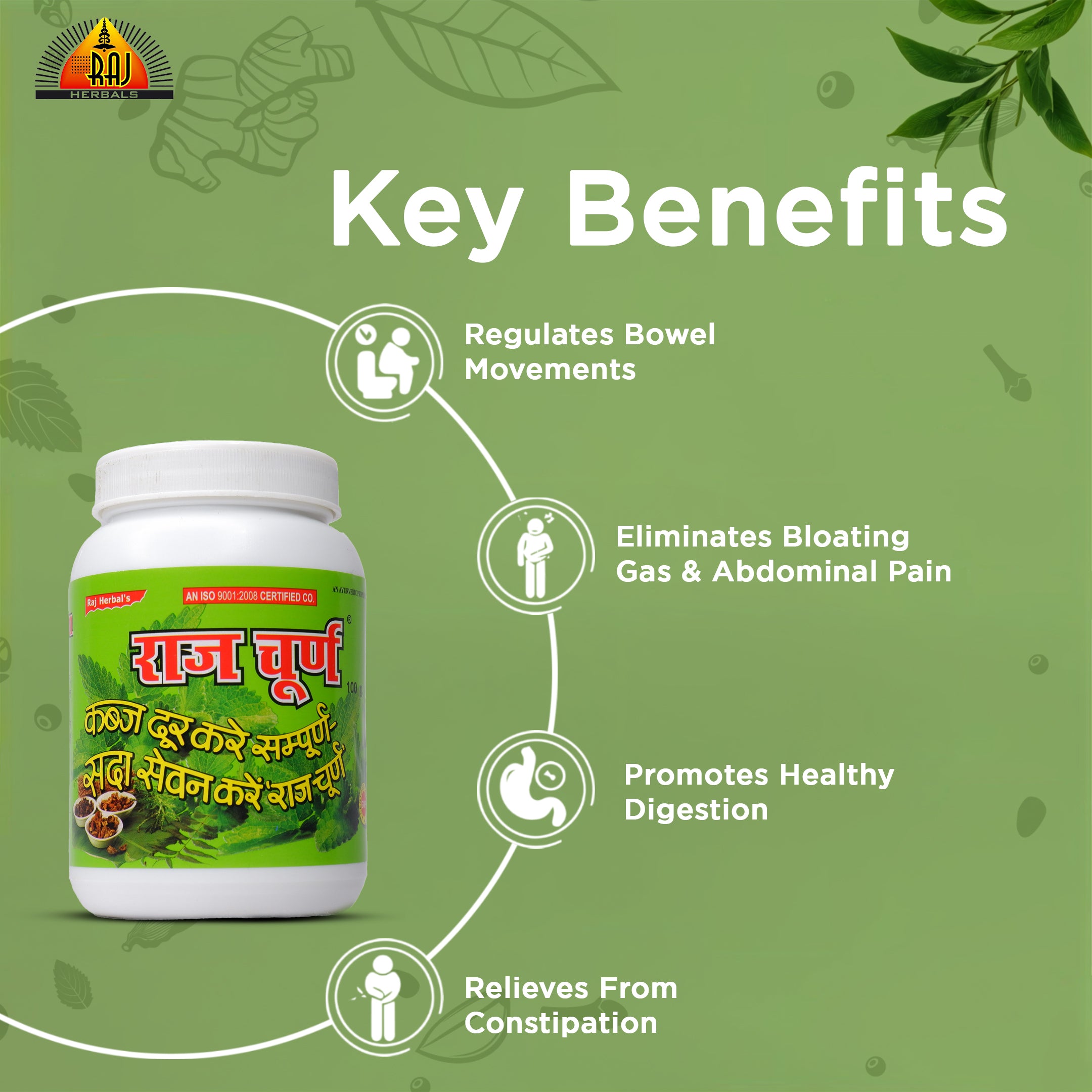 Acidity Raj Churan - Pack of 4 Bottles | Laxative for Digestion & Gastric Problems