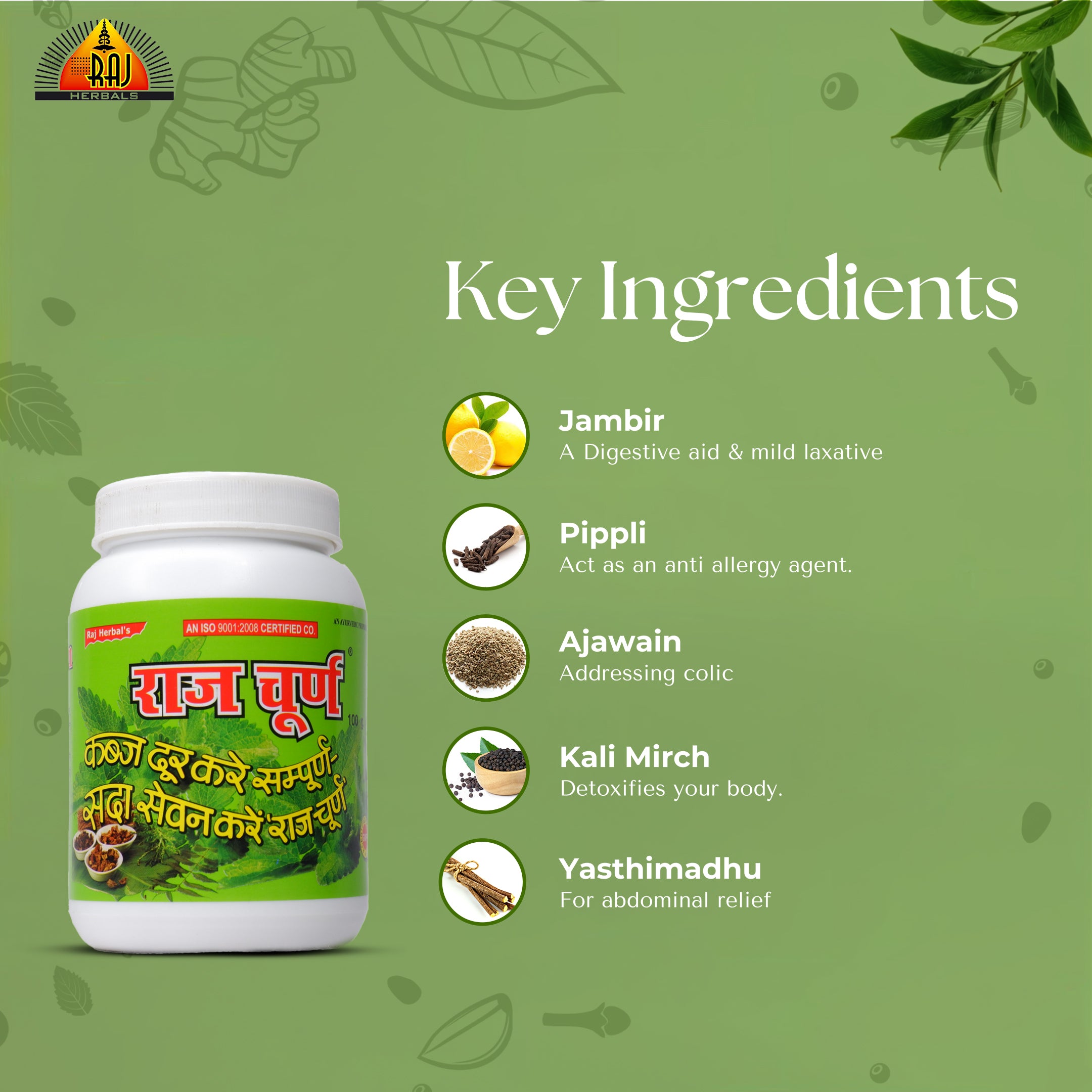 Acidity Raj Churan - Pack of 4 Bottles | Laxative for Digestion & Gastric Problems view 4