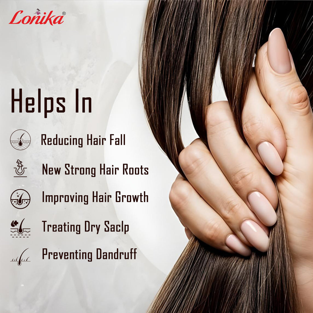 Lonika Anti Hair Fall Oil - Pack of 2 Bottles | Ayurvedic Hair Fall Solution