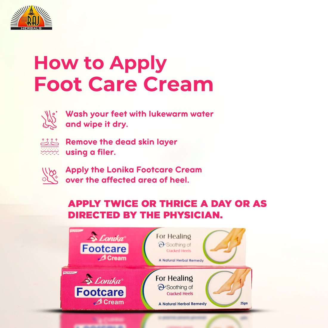 Lonika Footcare Cream | Herbal Solution for Cracked Heels & Dry Feet